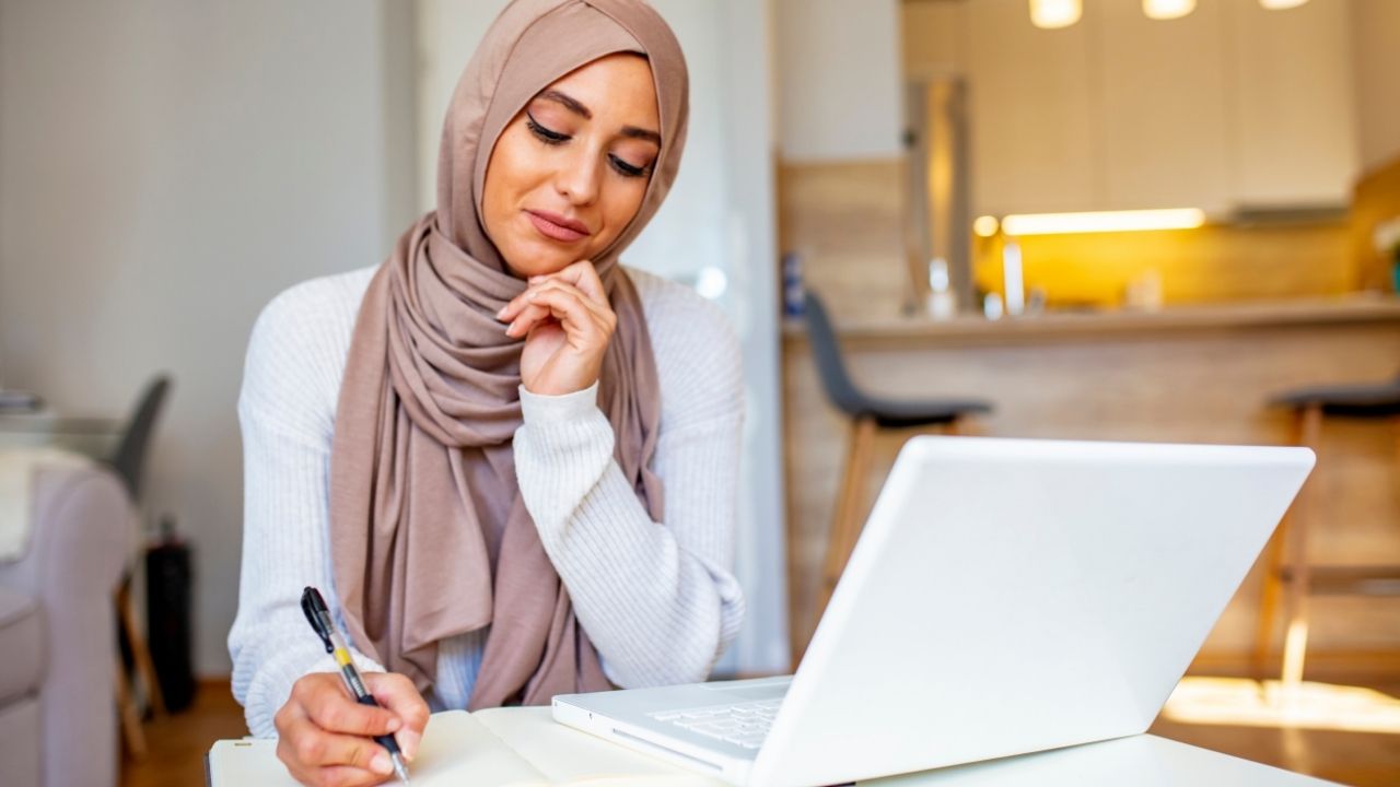 woman working