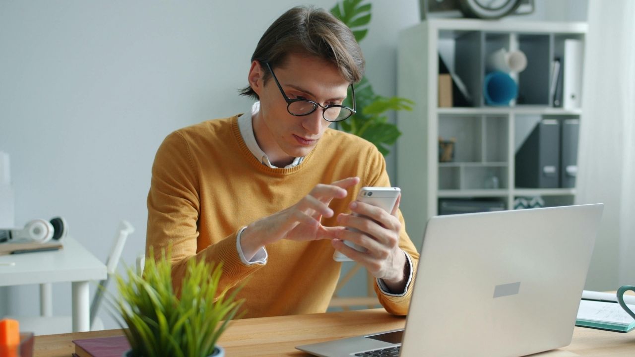 checking emails