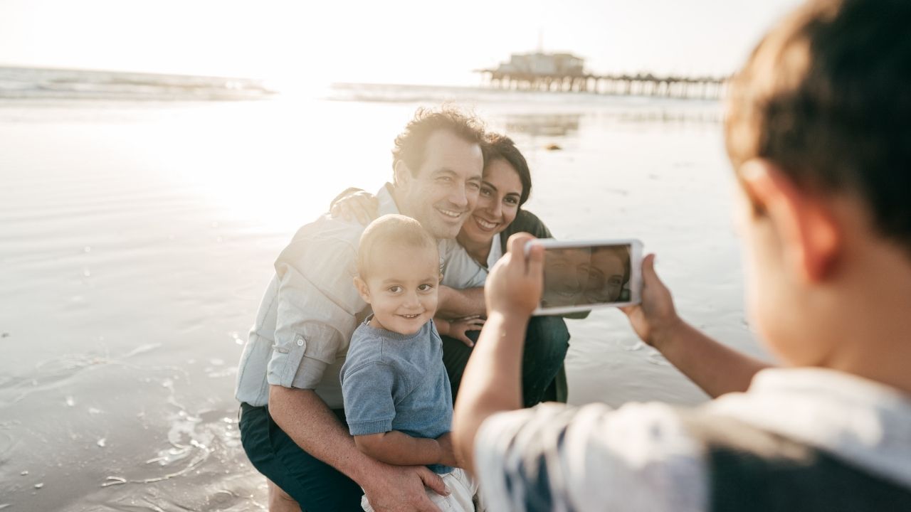 taking photos